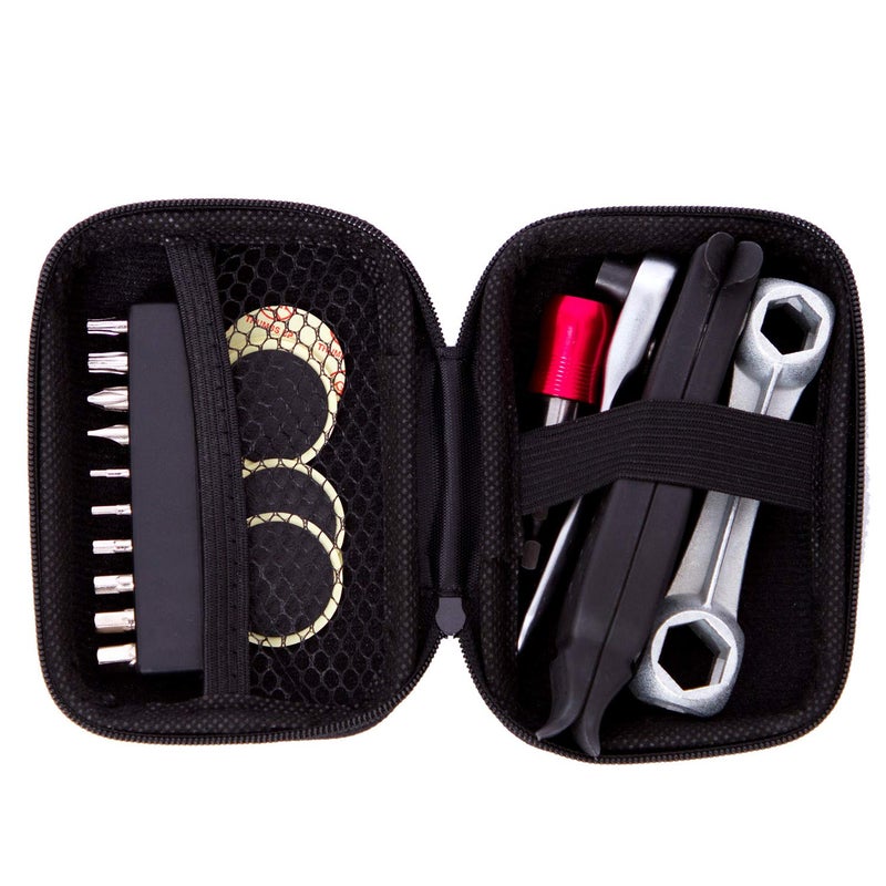 YBEKI Bike Repair Tool Kit Set - Bicycle Multi-Tool Kit with Ratchet Reversible Tool & 10 Tool bits, Bone Wrench, Bike Portable Tool Bag. 6 Month Warranty (Ratchet Tool + tire Tool) - Image 2